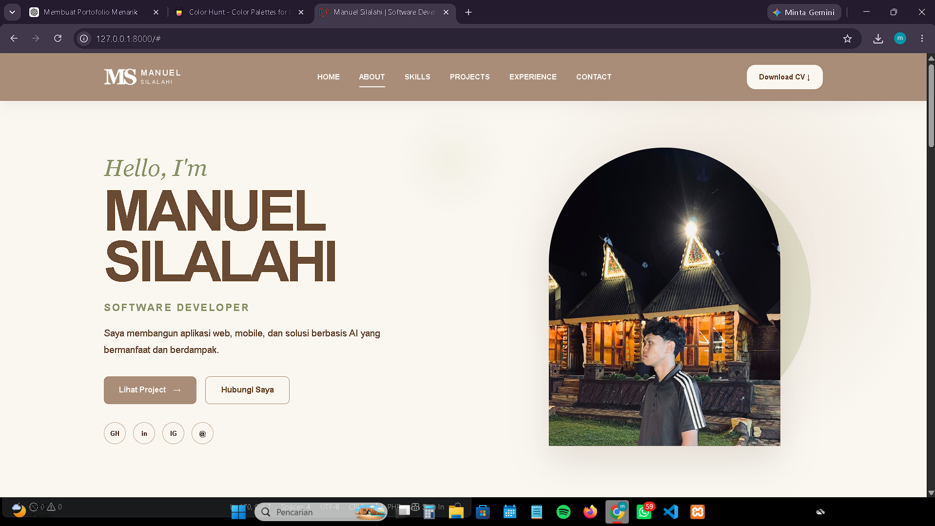 Screenshot Portfolio Manuel